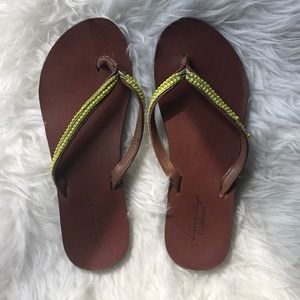 American Eagle Leather Flip Flops